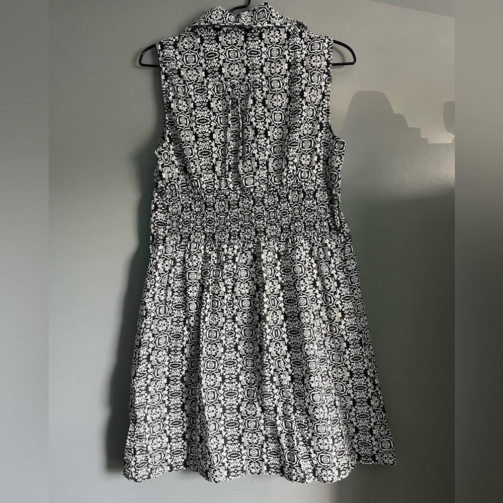 J. Gee Women's Collared Zip-Up Black & White Dress, Size Petite XL - Picture 3 of 6